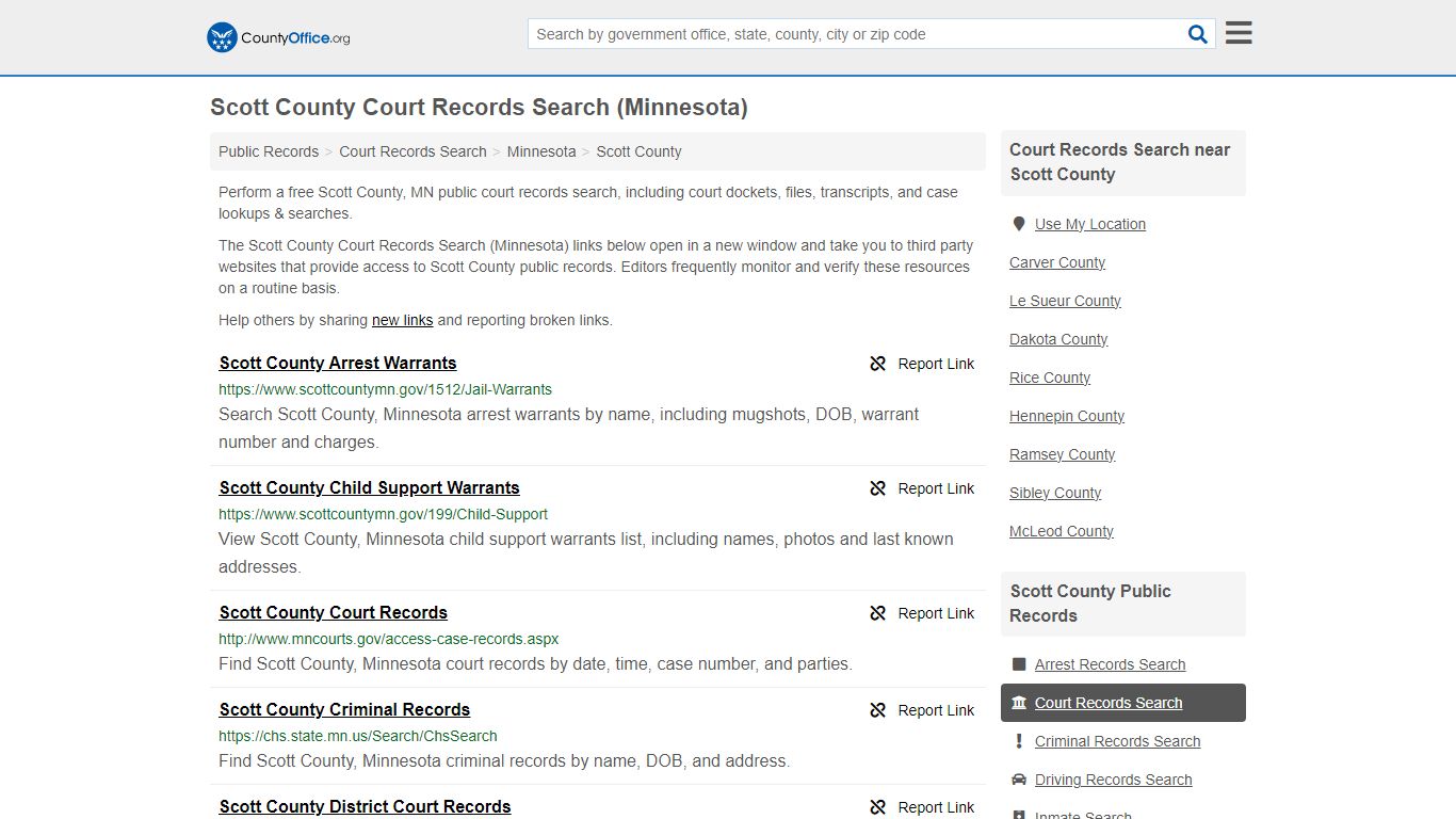 Court Records Search - Scott County, MN (Adoptions, Criminal, Child ...